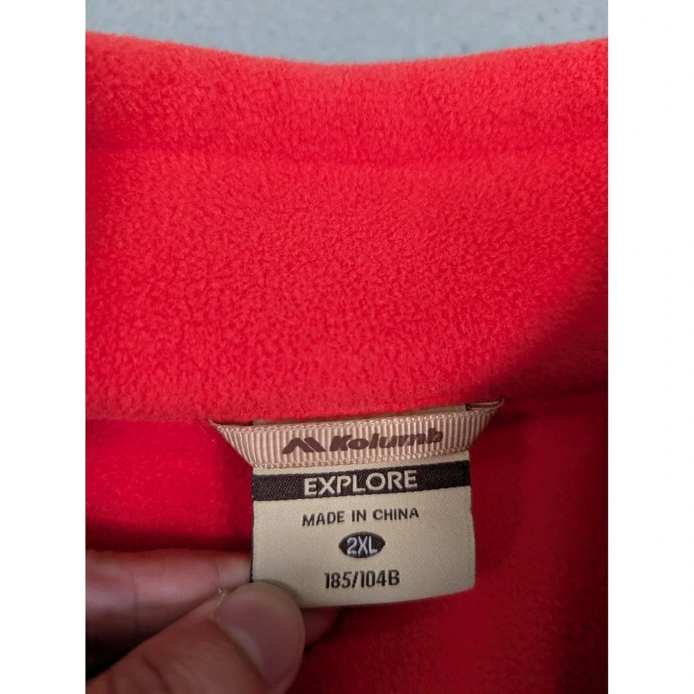 Kolumb Fleece Jacket Mens‎ 2XL Red Full Zip Outdoor Explore Softshell Hiking